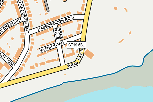 CT19 6BL map - OS OpenMap – Local (Ordnance Survey)