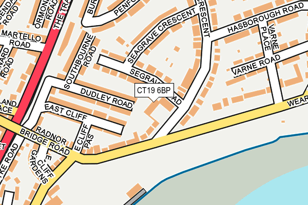 CT19 6BP map - OS OpenMap – Local (Ordnance Survey)