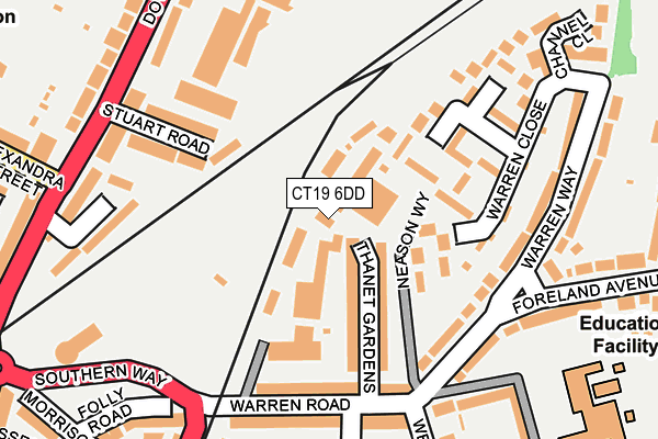 CT19 6DD map - OS OpenMap – Local (Ordnance Survey)