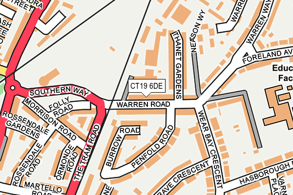 CT19 6DE map - OS OpenMap – Local (Ordnance Survey)