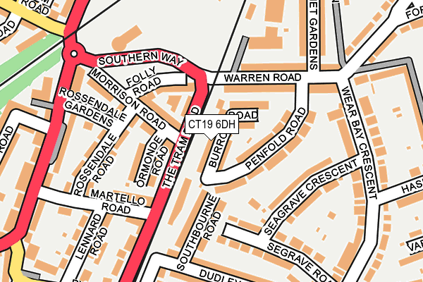 CT19 6DH map - OS OpenMap – Local (Ordnance Survey)