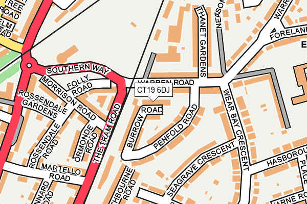 CT19 6DJ map - OS OpenMap – Local (Ordnance Survey)