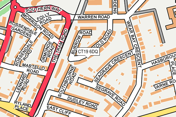 CT19 6DQ map - OS OpenMap – Local (Ordnance Survey)