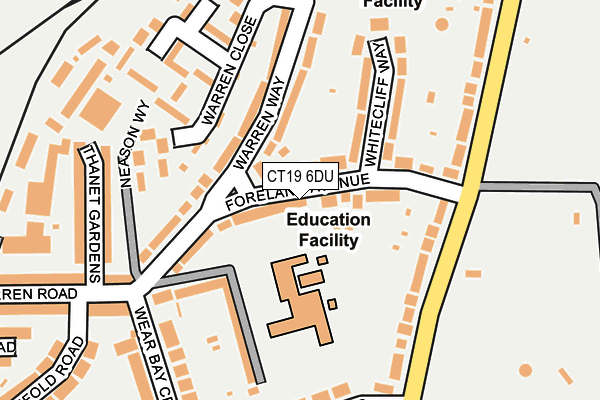 CT19 6DU map - OS OpenMap – Local (Ordnance Survey)