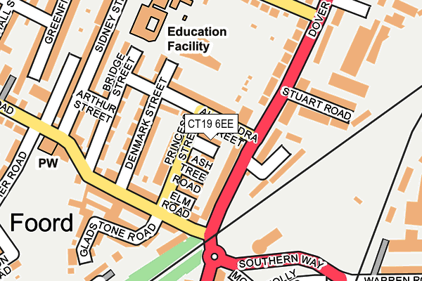 CT19 6EE map - OS OpenMap – Local (Ordnance Survey)