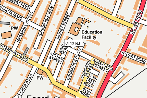 CT19 6EH map - OS OpenMap – Local (Ordnance Survey)