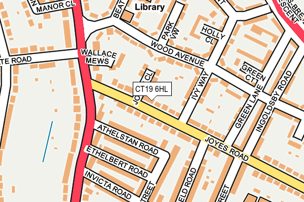 CT19 6HL map - OS OpenMap – Local (Ordnance Survey)