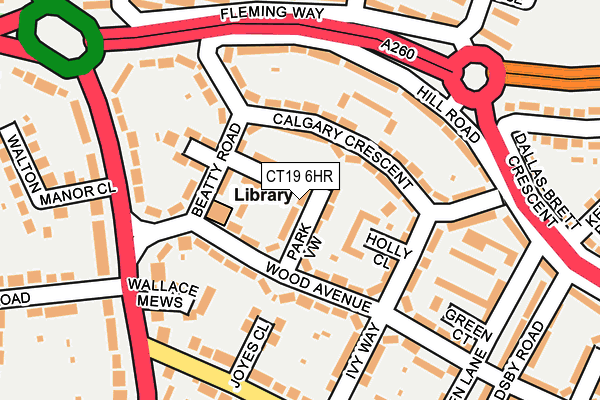 CT19 6HR map - OS OpenMap – Local (Ordnance Survey)