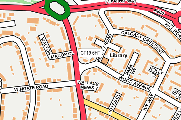 CT19 6HT map - OS OpenMap – Local (Ordnance Survey)