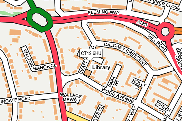 CT19 6HU map - OS OpenMap – Local (Ordnance Survey)