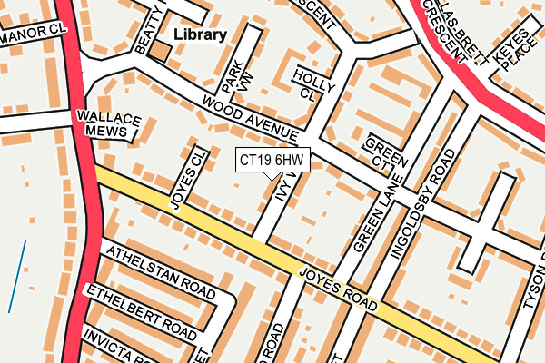 CT19 6HW map - OS OpenMap – Local (Ordnance Survey)