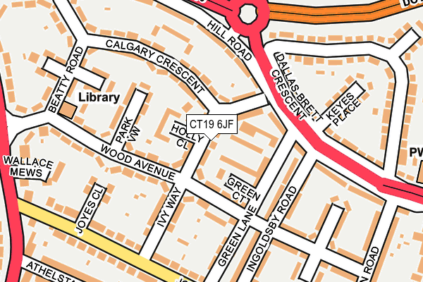 CT19 6JF map - OS OpenMap – Local (Ordnance Survey)