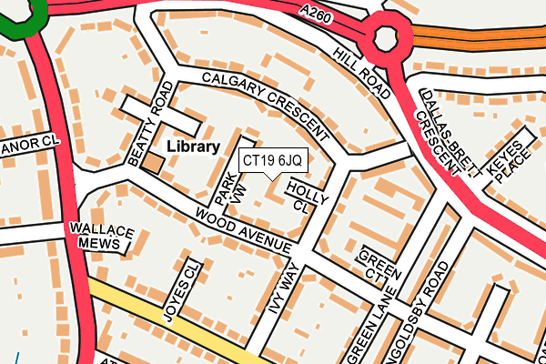 CT19 6JQ map - OS OpenMap – Local (Ordnance Survey)