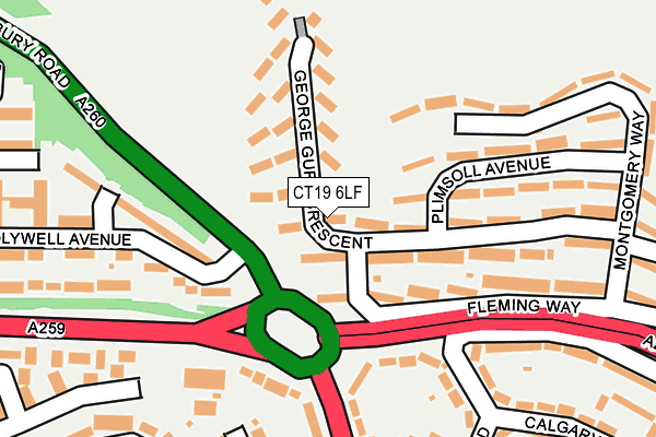 CT19 6LF map - OS OpenMap – Local (Ordnance Survey)