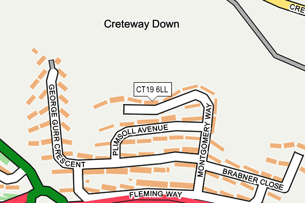 CT19 6LL map - OS OpenMap – Local (Ordnance Survey)