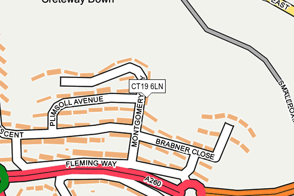 CT19 6LN map - OS OpenMap – Local (Ordnance Survey)