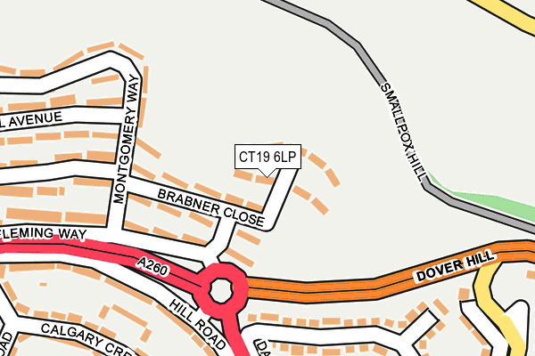 CT19 6LP map - OS OpenMap – Local (Ordnance Survey)