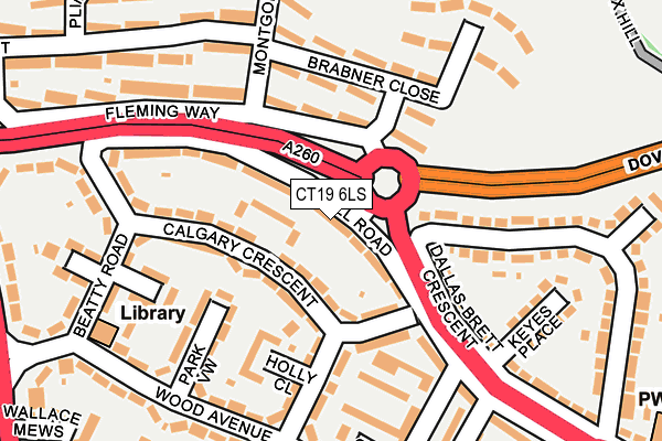 CT19 6LS map - OS OpenMap – Local (Ordnance Survey)