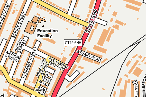 CT19 6NH map - OS OpenMap – Local (Ordnance Survey)