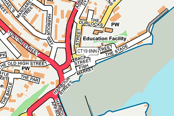 CT19 6NN map - OS OpenMap – Local (Ordnance Survey)