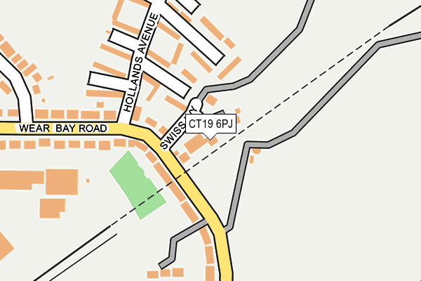 CT19 6PJ map - OS OpenMap – Local (Ordnance Survey)