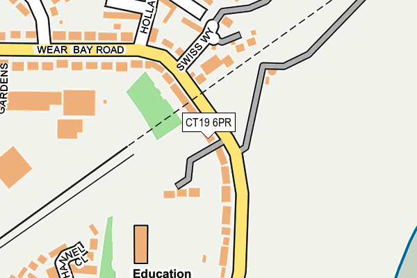 CT19 6PR map - OS OpenMap – Local (Ordnance Survey)