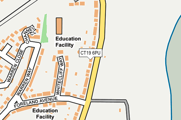 CT19 6PU map - OS OpenMap – Local (Ordnance Survey)
