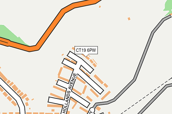 CT19 6PW map - OS OpenMap – Local (Ordnance Survey)