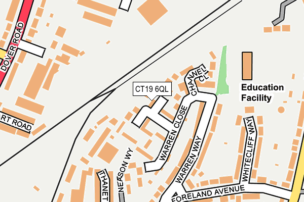 CT19 6QL map - OS OpenMap – Local (Ordnance Survey)