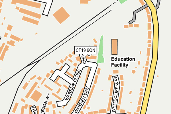 CT19 6QN map - OS OpenMap – Local (Ordnance Survey)
