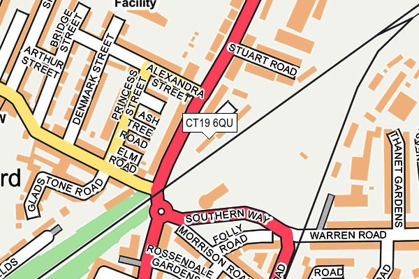CT19 6QU map - OS OpenMap – Local (Ordnance Survey)