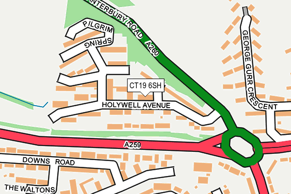 CT19 6SH map - OS OpenMap – Local (Ordnance Survey)