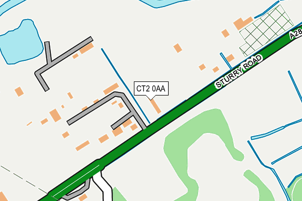 CT2 0AA map - OS OpenMap – Local (Ordnance Survey)