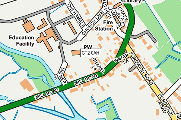 CT2 0AH map - OS OpenMap – Local (Ordnance Survey)