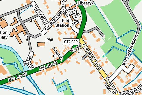 CT2 0AP map - OS OpenMap – Local (Ordnance Survey)