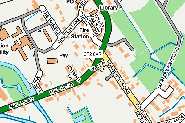 CT2 0AR map - OS OpenMap – Local (Ordnance Survey)