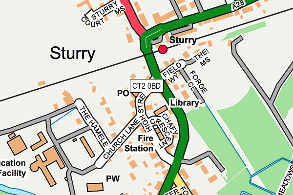 Map of CHAPTERS OF STURRY LTD at local scale