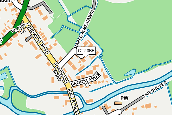 CT2 0BF map - OS OpenMap – Local (Ordnance Survey)