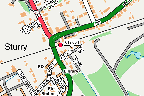 CT2 0BH map - OS OpenMap – Local (Ordnance Survey)