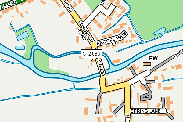 CT2 0BU map - OS OpenMap – Local (Ordnance Survey)