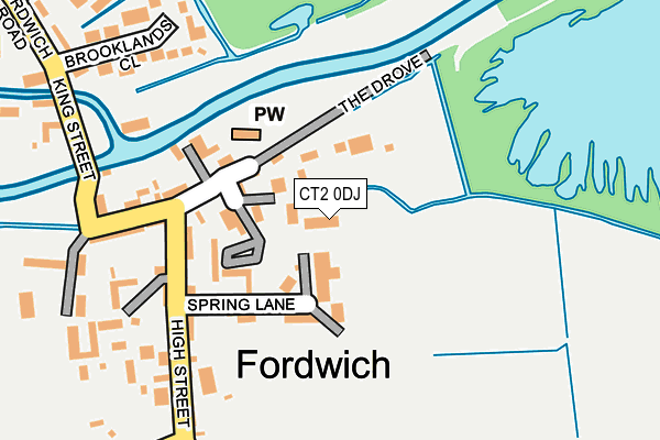 CT2 0DJ map - OS OpenMap – Local (Ordnance Survey)