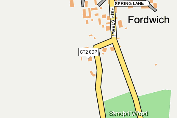 CT2 0DP map - OS OpenMap – Local (Ordnance Survey)