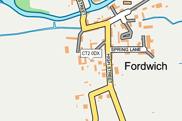 CT2 0DX map - OS OpenMap – Local (Ordnance Survey)