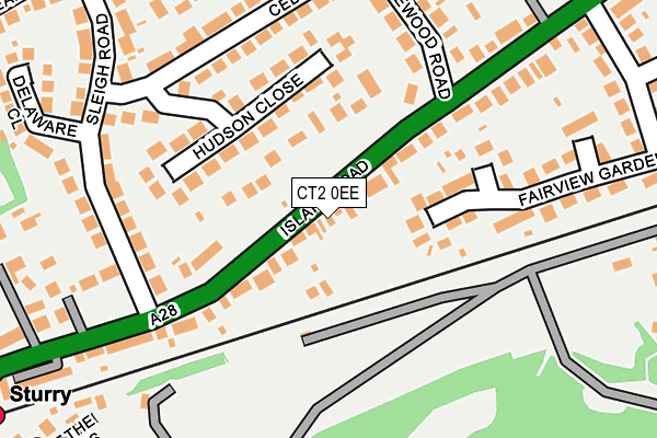 CT2 0EE map - OS OpenMap – Local (Ordnance Survey)