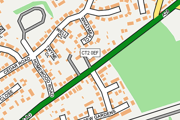 CT2 0EF map - OS OpenMap – Local (Ordnance Survey)