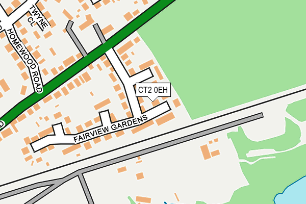 CT2 0EH map - OS OpenMap – Local (Ordnance Survey)