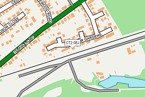 CT2 0EJ map - OS OpenMap – Local (Ordnance Survey)