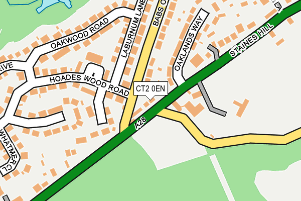 CT2 0EN map - OS OpenMap – Local (Ordnance Survey)