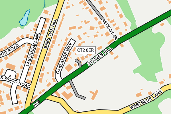 CT2 0ER map - OS OpenMap – Local (Ordnance Survey)