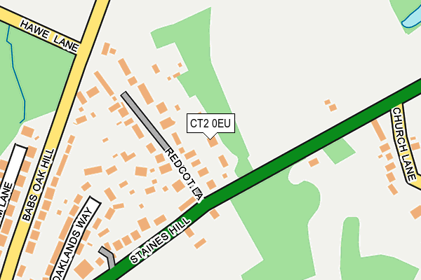 CT2 0EU map - OS OpenMap – Local (Ordnance Survey)